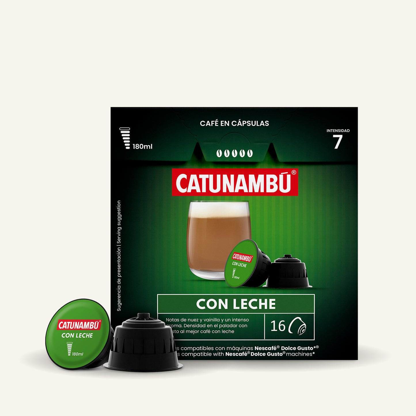 Cápsulas Café con Leche compatibles Dolce Gusto® (16 caps.)